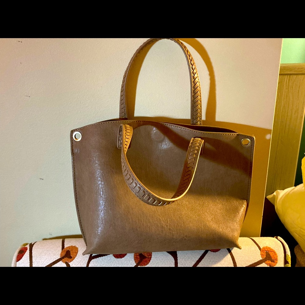 Faux leather handbag